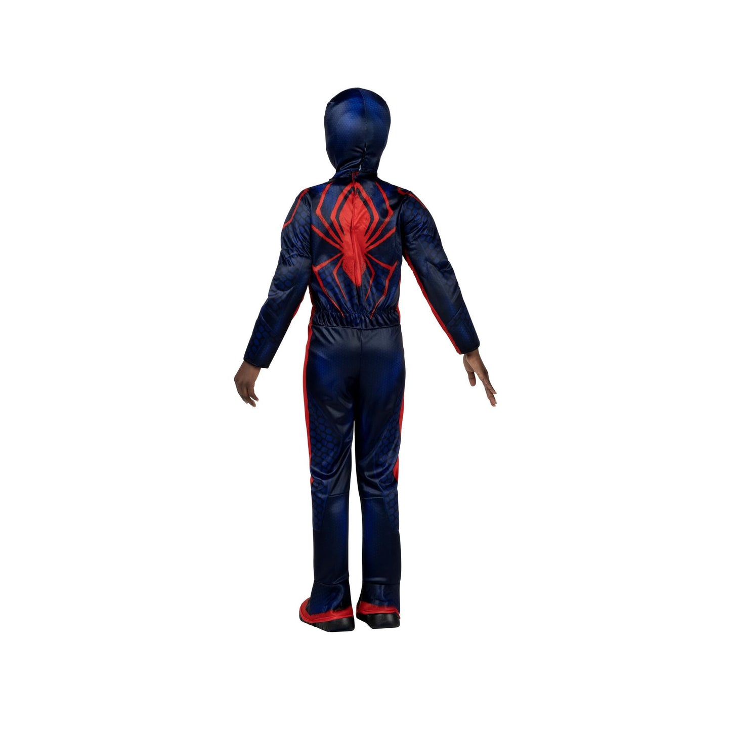 Marvel Integrated Spider-Man Official Youth Deluxe Zentai Costume - Stretch Spandex with Hidden Zippers and Wrist Slits (M) Blue