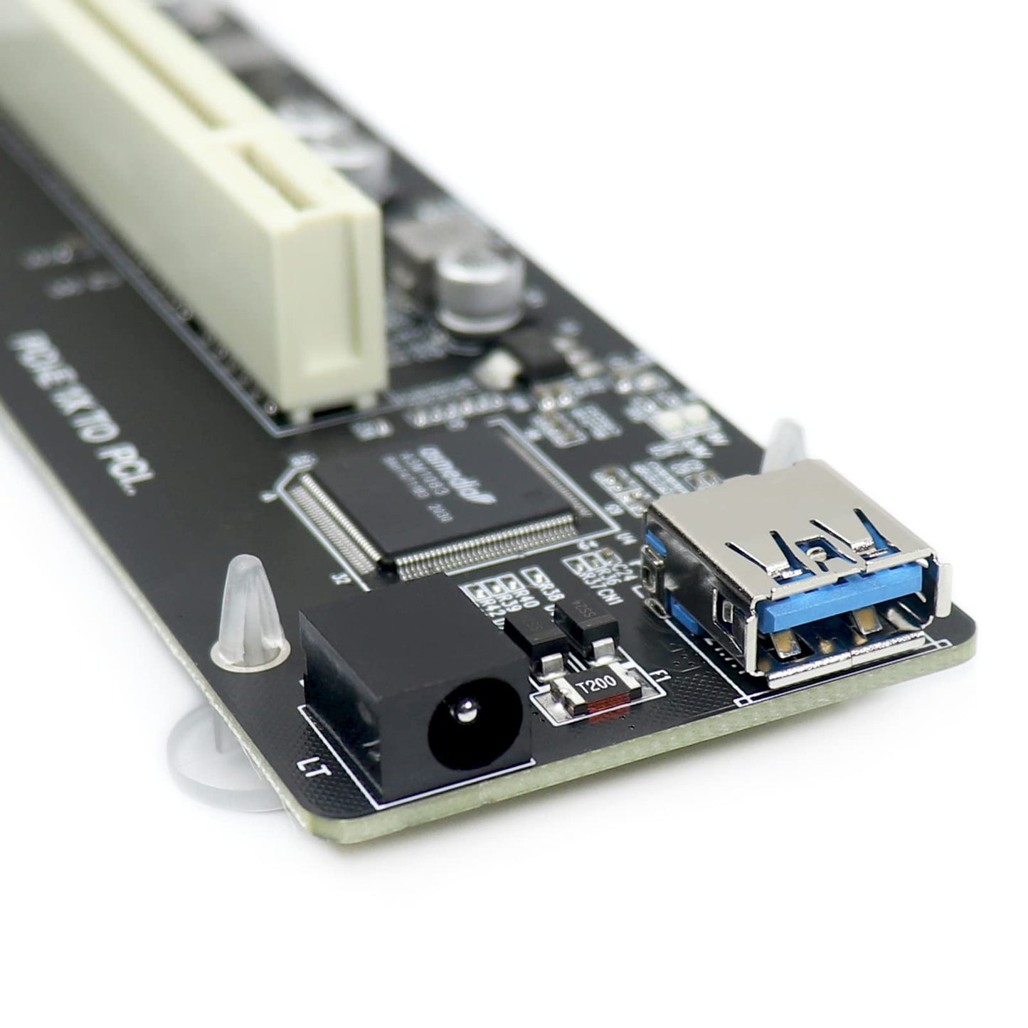 Pcie To Pci Adapter | Single/Dual Slot Converter With Usb 3.0 Cable | Legacy Device Expansion For Audio Interfaces & Capture Car