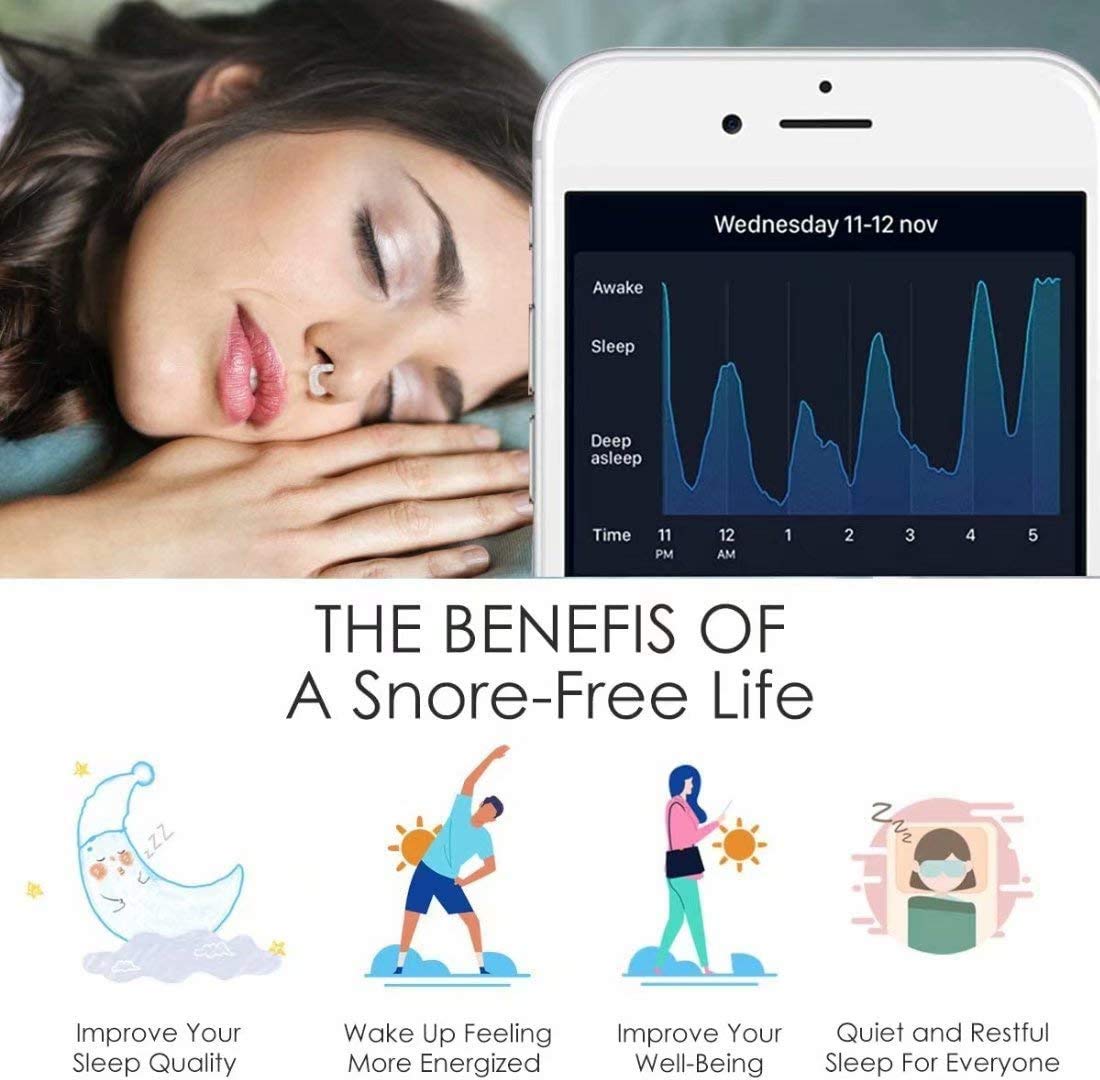 2025 Anti Snore Clip, Magnetic Nose Clip,Silicone Anti Snoring Device for Better Sleep Quality, Comfortable & Professional Snoring Solution Sleeping Aid for Men Women, Snore Stop - 4 Pack
