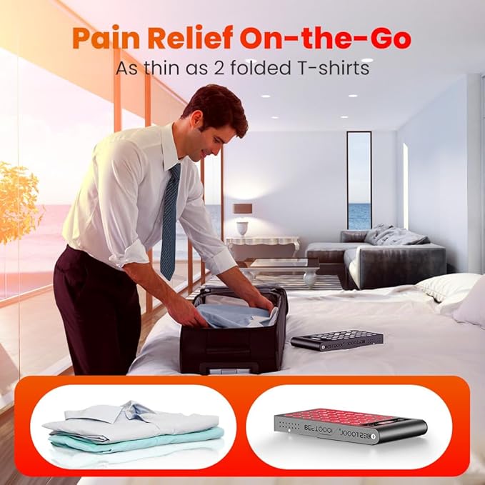 BestQool Red Light Therapy, Dual Chip 660nm 850nm Elite Grade Red Light Therapy for Face, Portable Infrared Light Therapy for Body, Red Infrared Light Device, LED Light Therapy Panel. 50W.