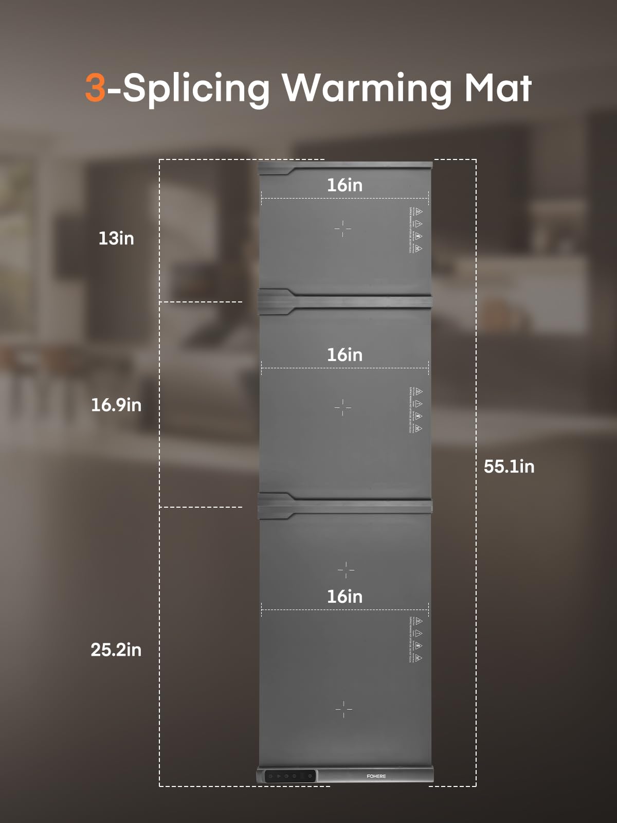 Warming Mat for Food Extra Large, 55"x16" 550W Splicing Food Warmer Trays for Buffets Party, Fast Full-Surface Heating Portable Mats for Food with 7 Level Adjustable Temperature 4 Hours Timer