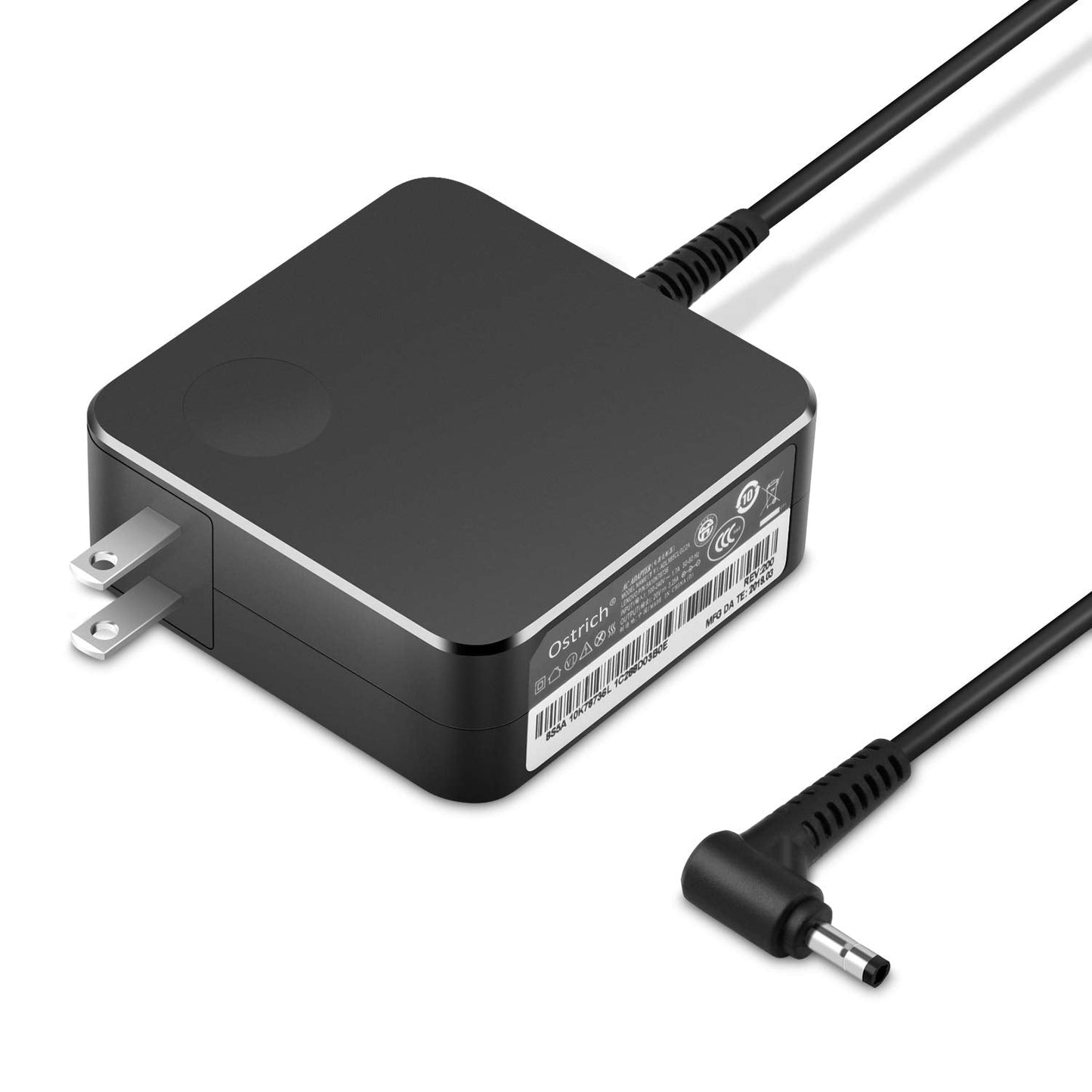Ostrich Charger Compatible With Lenovo Laptop Computer 65W 45W Round Tip Power Supply Ac Adapter