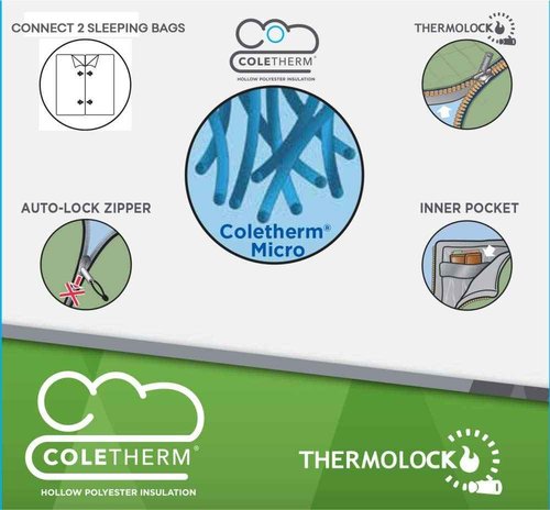 Coleman Palmetto Cool-Weather Sleeping Bag, 30°F Lightweight Camping Sleeping Bag for Adults, No-Snag Zipper with Stuff Sack Included and Coleman Broadband Mesh Quad Camping Chair, Cooling Mesh Back with Cup Holder, Adjustable Arm Heights, & Carry Bag; Su