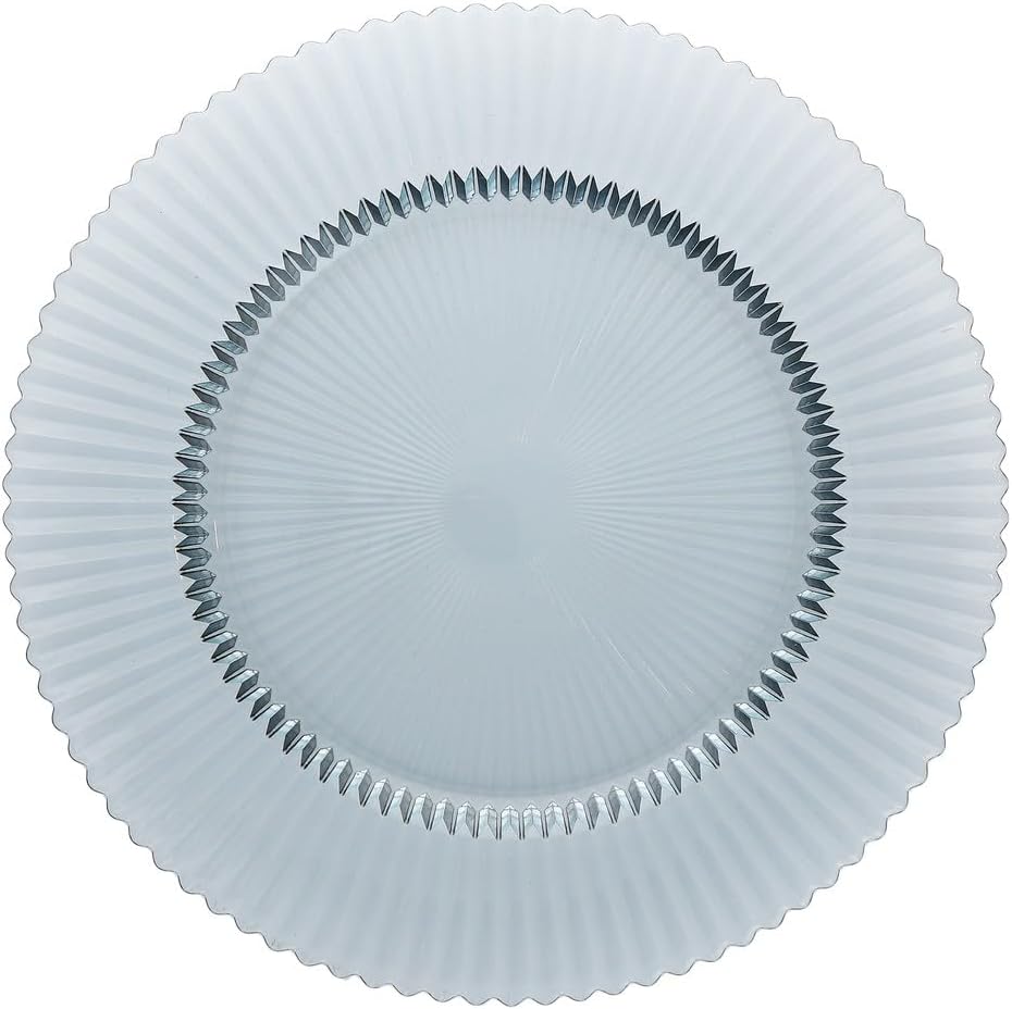 Fortessa Archie Glass, 8.5 Inch Salad Plate (Set of 4), Dusk Gray