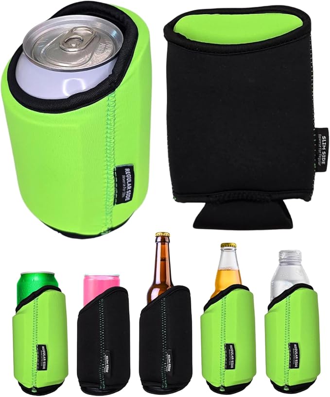 TahoeBay Universal Blank Can Coolers (8-Pack) Neoprene 4 in 1 Insulated Sleeves Fits 12 oz Beer Cans and Bottles, Slim, 16...