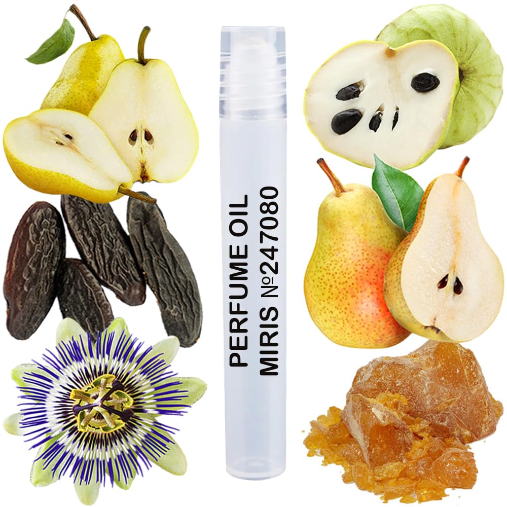 MIRIS No. 247080, Inspired by Tropical Cherimoya Cologne, Long-Lasting Unisex Perfume Oil for Women & Men Roll-On, Rollerball 0.34 Fl Oz / 10 ml