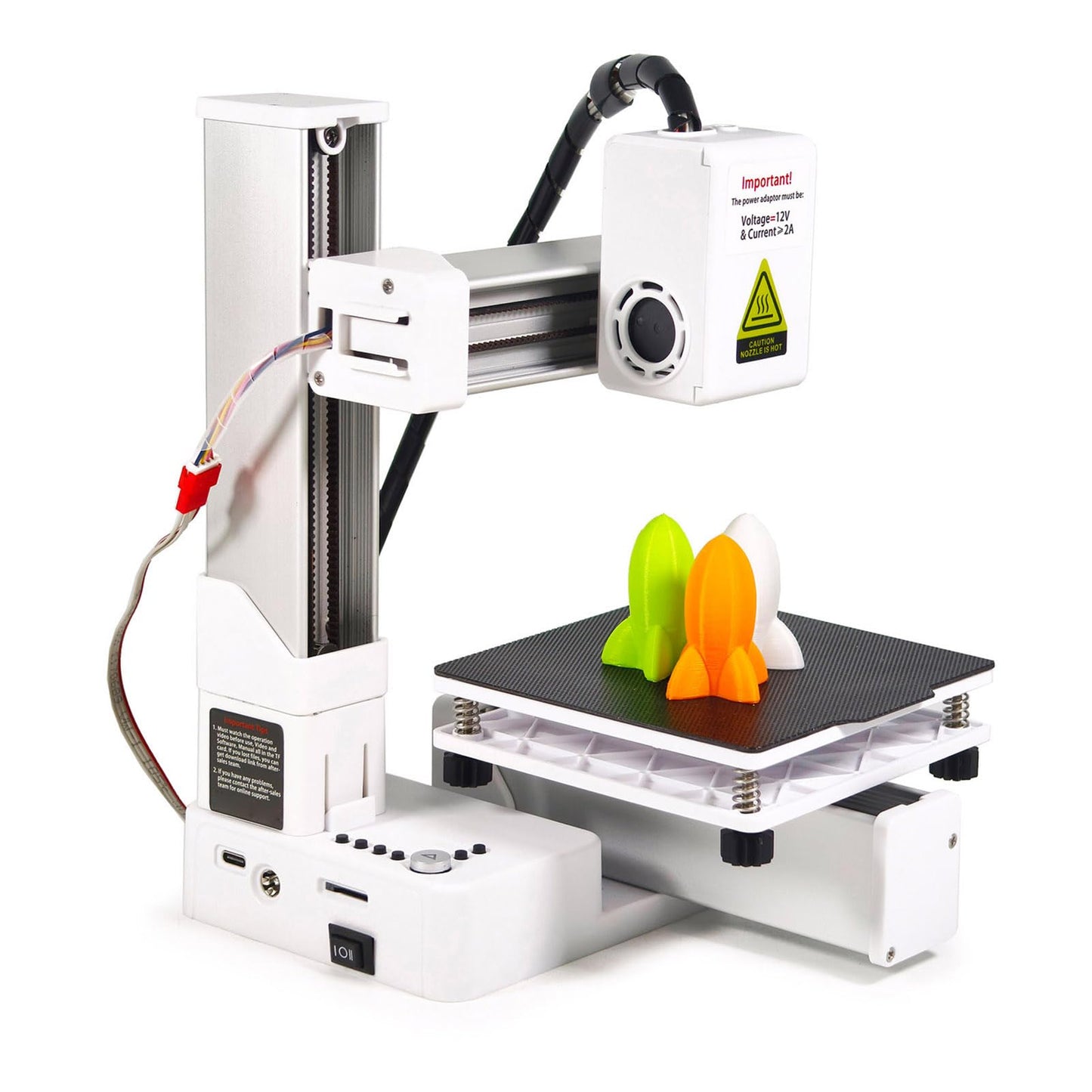 Small 3D Printer, Frequency Division Multiplexing 3D Printer, Supporting 1.75mm PLA and TPU filaments, Print Size 100x100x100mm, for Beginners (US Plug)