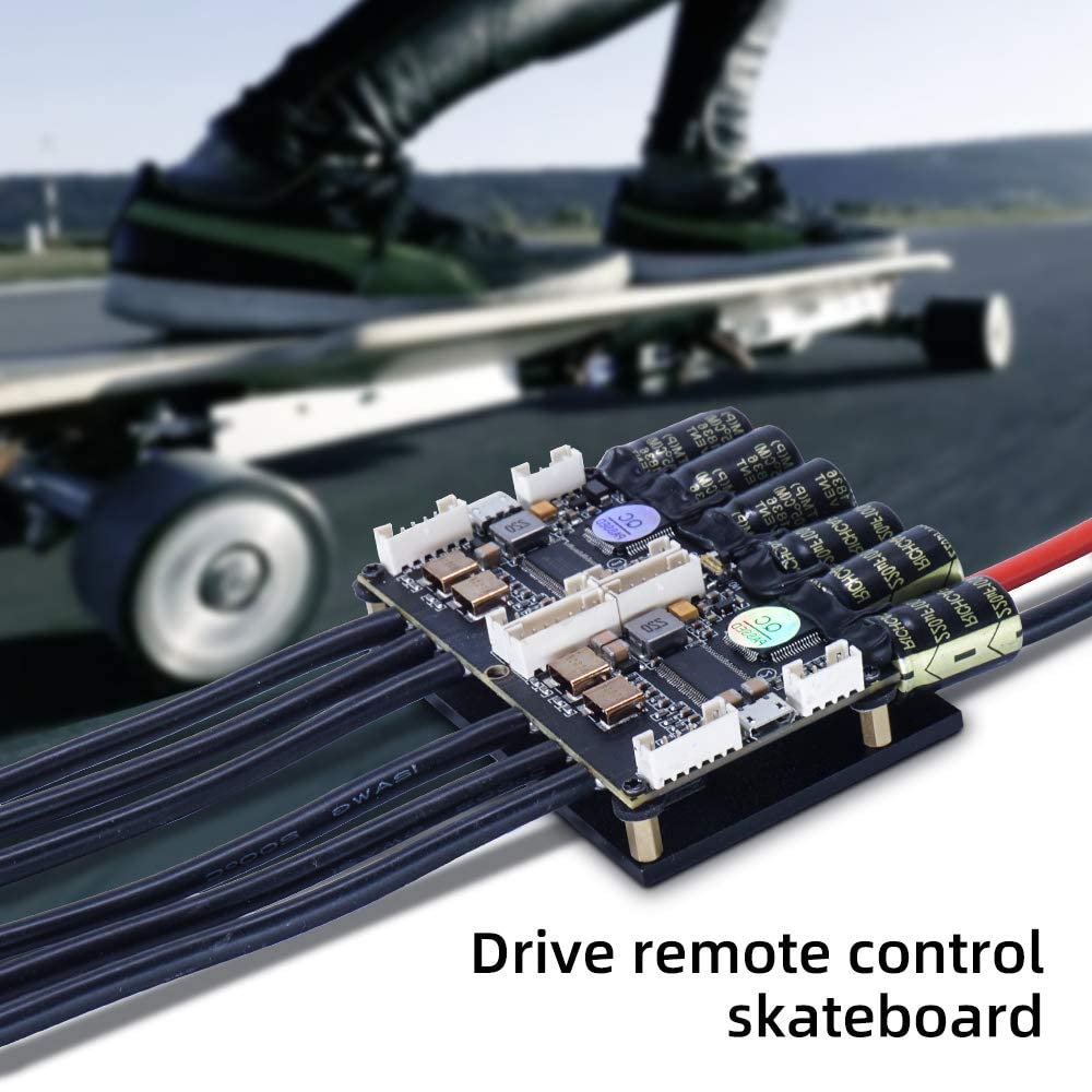 FLIPSKY Electronic Speed Controller for RC Ship Boat Dual FSESC4.20 100A (Based on ESC 4.20) with Anodized Aluminum Heatsink Open Sourse Project ESC DIY Part for Electric Skateboard