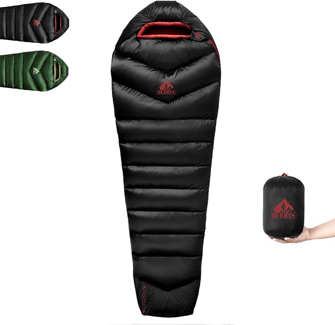 BUERTS Down Backpacking Sleeping Bag 620FP, Lightweight Sleeping Bag for Adult Backpacking, Hiking, Camping. with Compress...