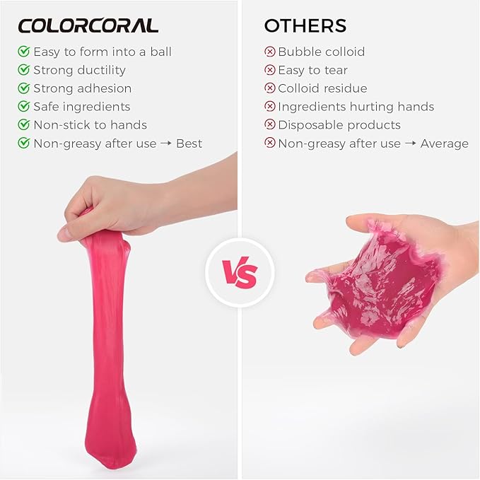COLORCORAL 3Pack Car Cleaning Gel for Keyboard Cleaner,Lavender Scented,Watermelon Scent