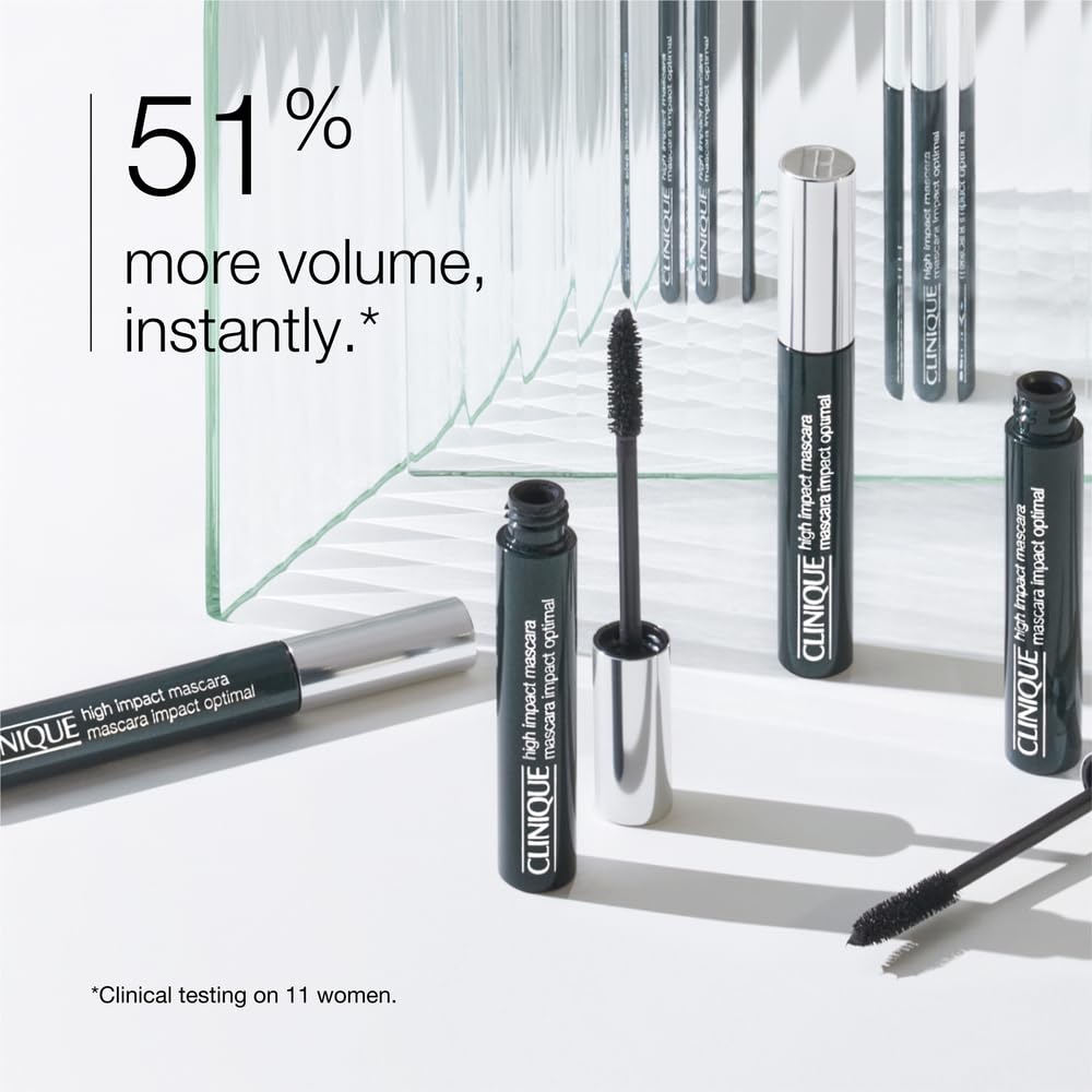 Clinique High Impact Mascara | Volume, Length + Safe For Sensitive Eyes, Mini Travel Size, Black, 0.12 Fl Oz