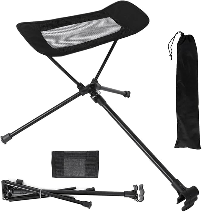 YWHWXB Portable Folding Chair Ottoman Outdoor Recliner Lazy Retractable Footrest Leg Rest Camping Moon Chair Kit for Hikin...