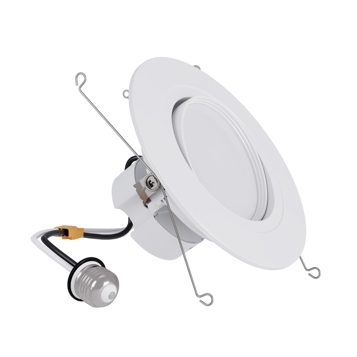 HALO RA Recessed Lighting 6 inch LED Trim Downlight with Adjustable Gimbal Selectable Lumens and Color Temperatures, Dim-to-Warm - RA56LS9FSD2W1EWH