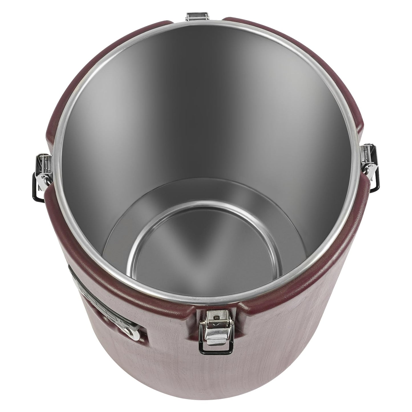 LOYALHEARTDY Commercial Insulated Food Container, 42QT/10.6Gal Insulated Soup Container Bucket Commercial Food Warmer Insulation Barrel for Hot or Cold Food for Restaurant, Canteen, Home (Brown)