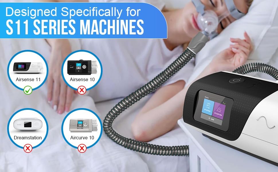 ArmiX AirSense 11 & AirCurve 11 Enhanced Heated CPAP Tubing 20 pcs filters – Compatible with Air Sense – Climate Line Tube for Humidified, Comfortable Sleep Apnea Therapy + 20 pcs filters