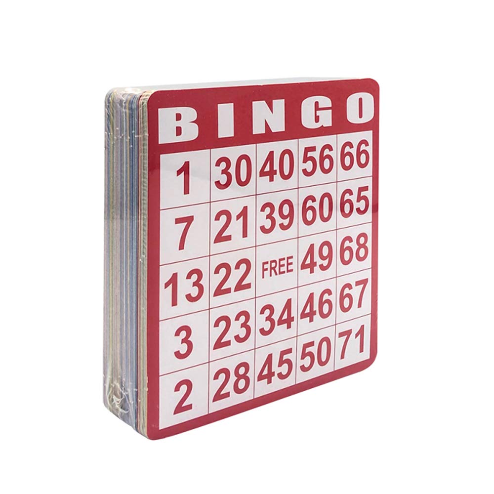Yuanhe 100 Bingo Game Cards - Disposable Reusable Paper Sheets for Kids Party School Classroom Family Gathering Activity Casino Trip