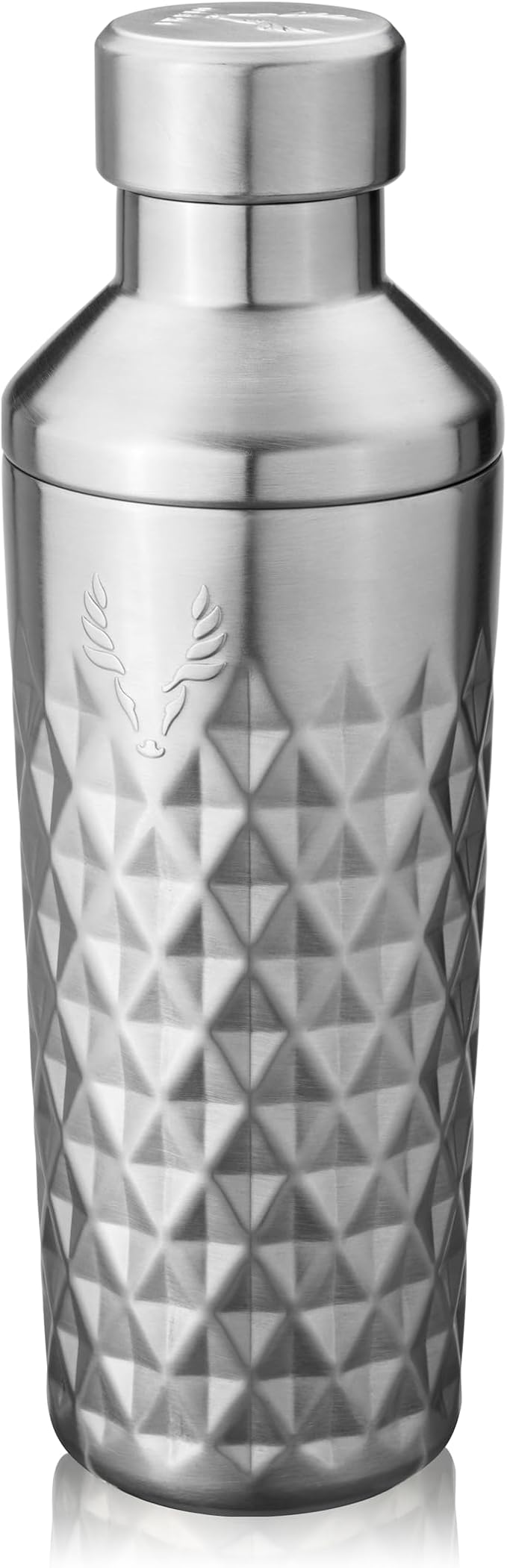 Viski Paragon Stainless Steel Cocktail Shaker, Double-Walled Drink Mixer with Built-in Strainer and Measuring Cap, Perfect...
