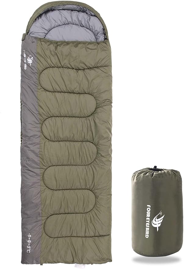 Arctic Lemmings Sleeping Bag for Adults & Kids,Waterproof Lightweight Backpacking Sleeping Bags, Envelope Hooded 3 Season ...