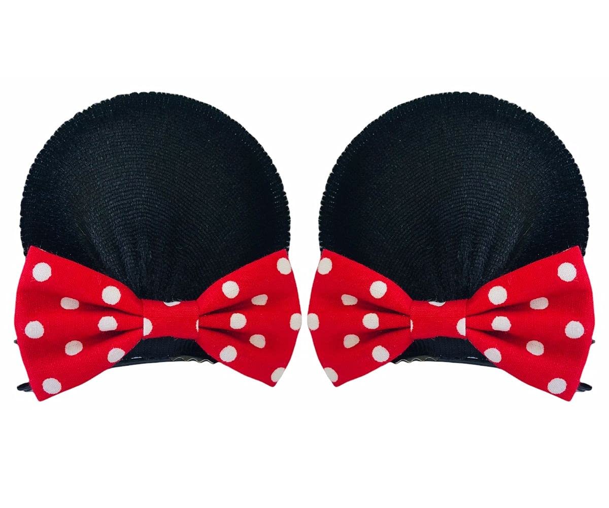 Red Polka Dot Bow Clips for Baby Girls Toddlers Hair Clips Costume Accessory: M3 (MC Clip-L)