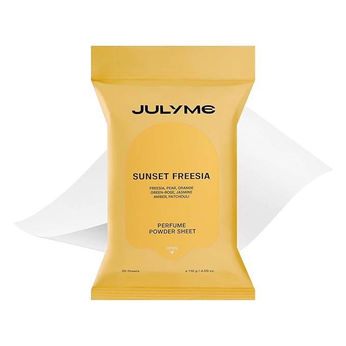 JUL7ME Perfumed Deodorant Wipes (20 Count, Sunset Freesia)