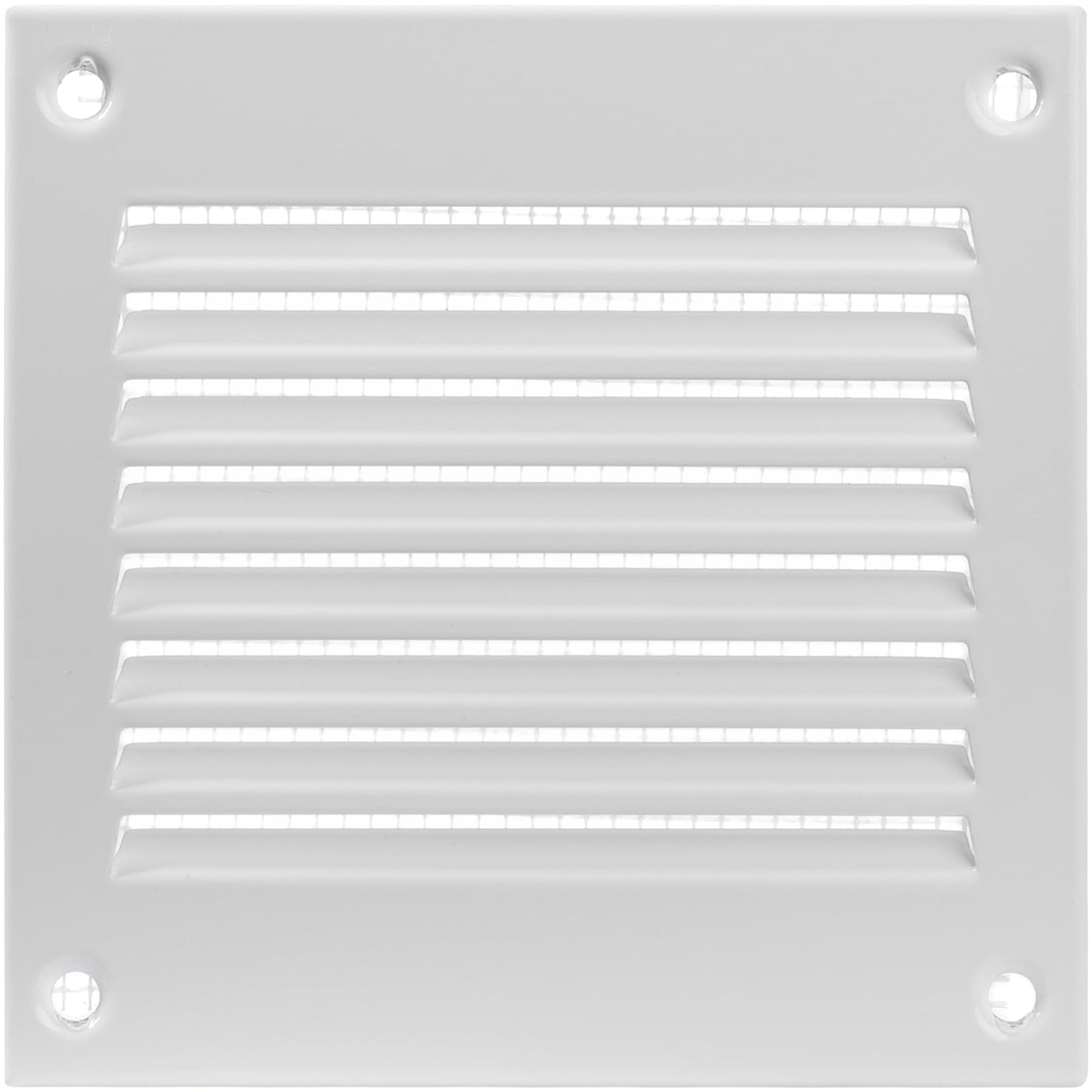Vent Systems 4'' x 4'' Inch (Overall Dimensions) - White - Air Vent Cover Metal Air Return Grill with Built in Pest Guard Screen HVAC Vent Duct Cover for Home Improvement
