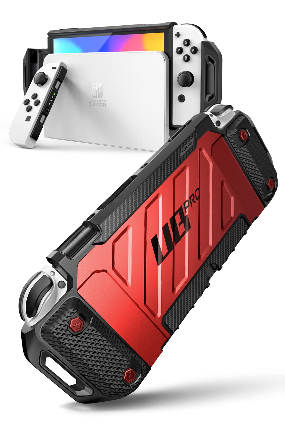 SUPCASE for Nintendo Switch OLED Case 2021 (Unicorn Beetle Pro), [Military-Grade Protection] [Ergonomic Design] Dockable Integra