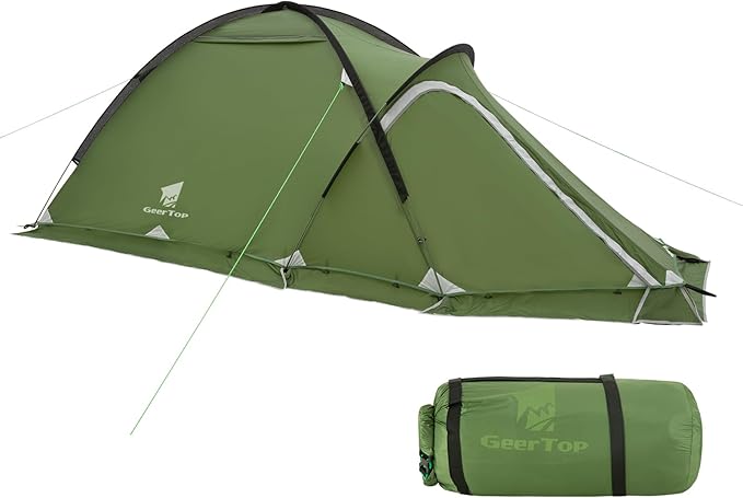 Geertop Portable 2 Person 4 Season Tent Waterproof Backpacking Tent Double Layer All Weather for Camping Hiking Travel Cli...