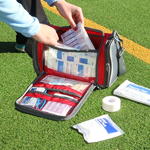 24/7 First Aid Coaches' First Aid Kit, Sports First Aid Kit Duffel Bag for Basketball, Baseball, Football, Volleyball, and...