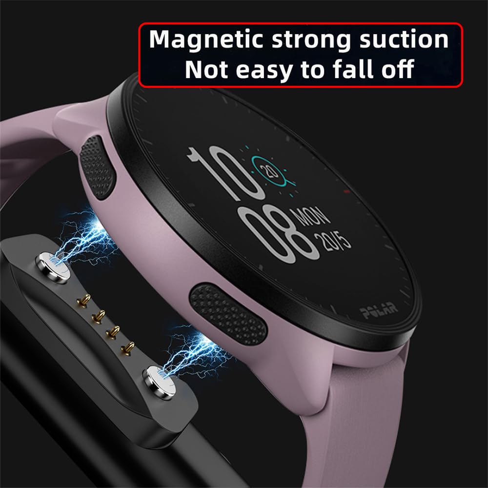 Xiwai 2Pcs/Lot Smart Watch Charging Adapter Magnetic Interface Usb Type-C To 2-Pin Charger Connector Compatible With Polar Vanta