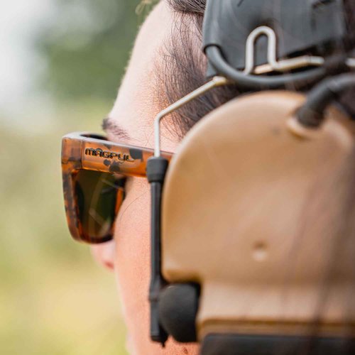 Magpul Rider Polarized Sunglasses Men's Premium Casual Sports Eyewear, Light Tortoise Frame, Polarized Gray-Green Lens
