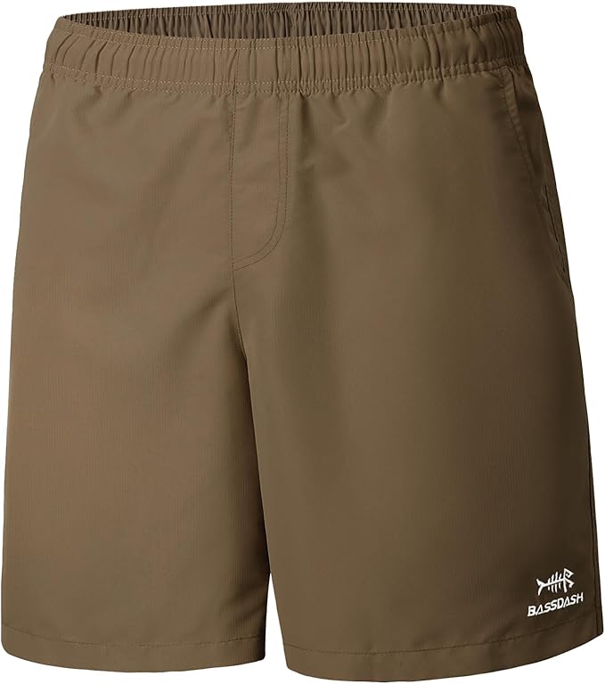 BASSDASH Men's 8''Fishing Water Shorts Quick Dry UPF 50+ Lightweight Cargo Hiking Kayaking Casual Bottom