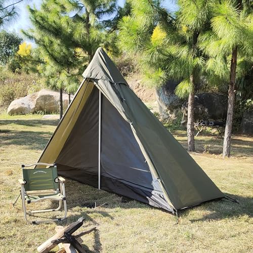 HipierFx 1 Person Tent Ultralight Tipi Tent for Outdoor Camping Backpacking Hiking One Man Small Tent