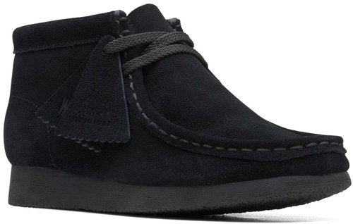 Clarks - Kids Wallabee O Boot, Color Black Suede, Size: 5.5 W US Big Kid