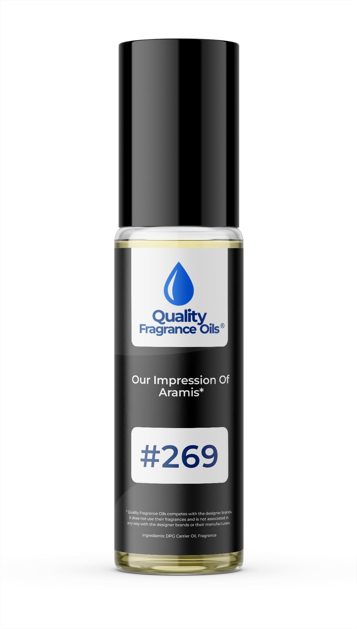 Quality Fragrance Oils' Aramis Impression #269 | Long-Lasting Perfume Oil, Alcohol-Free, Strong Scent, 10ml Roll-On | Affordable Alternative to Designer Fragrances