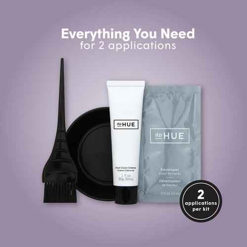 dpHUE Gloss+, Medium Brown (6.5 oz) + Root Touch-Up Kit, Medium Brown - Paraben, SLS & SLES Sulfate Free - Vegan, Leaping Bunny Certified