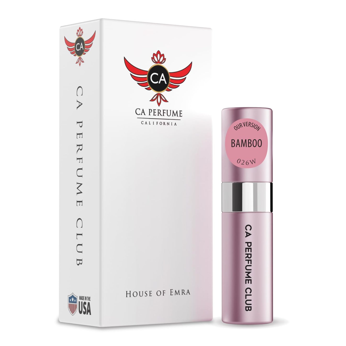 CA Perfume Impression of Bamboo For Women Fragrance Concentrated Long Lasting Eau de Parfum Spray Refillable Atomizer Bottle 0.27 Fl Oz/ 8ml