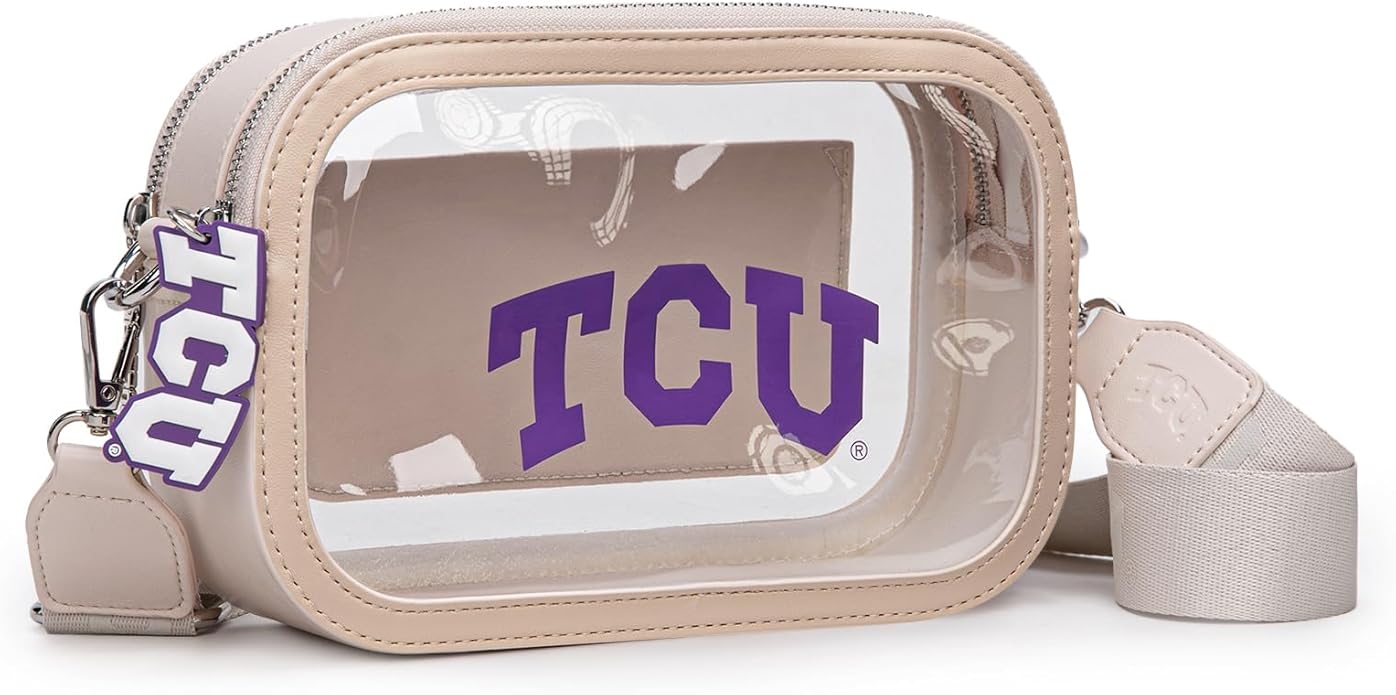 Montana West NCAA Clear Bag for Stadium Events Handbags for Sports Fans with Adjustable Nylon Strap,Card Pocket & Team Logo
