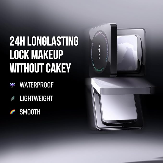 CARSLAN Waterproof Face Pressed Powder Compact, 24H Longlasting Oil Control Pressed Setting Powder Talc-Free Makeup, Shine Free, Poreless, Smooth, 01 Translucent for dry&com skin (0.28Oz)