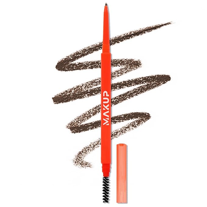 MAKUP Skinny Brow, Ultra Precise Eyebrow Pencil, Creamy, Micro Stroke Pencil Defines to Create Full, Natural Brows Medium Dark Brown (Brunette)