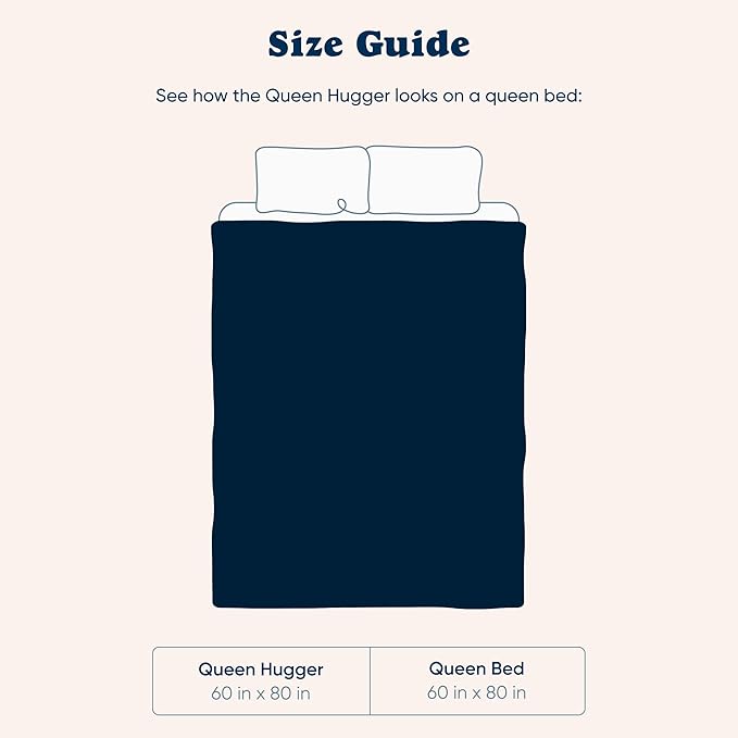 Bearaby Weighted Hugger Blanket 20 lbs Queen Size (60"x80") – Moonstone Grey Blanket Recycled Polyester – Eco-Friendly, Heavy Throw for Adults – Soft, Breathable, Sustainable Comfort