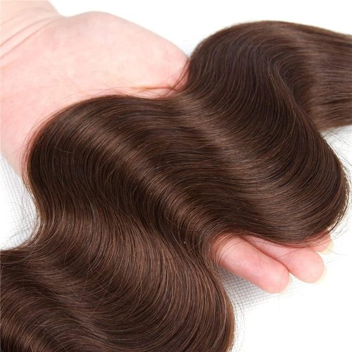 Condescension Brazilian Human Hair Bundles 16 18 20 Inch Body Wave 3 Bundles Human Hair 100% Unprocessed Remy Brazilian Virgin Weave Hair Chocolate Brown 4 for Women