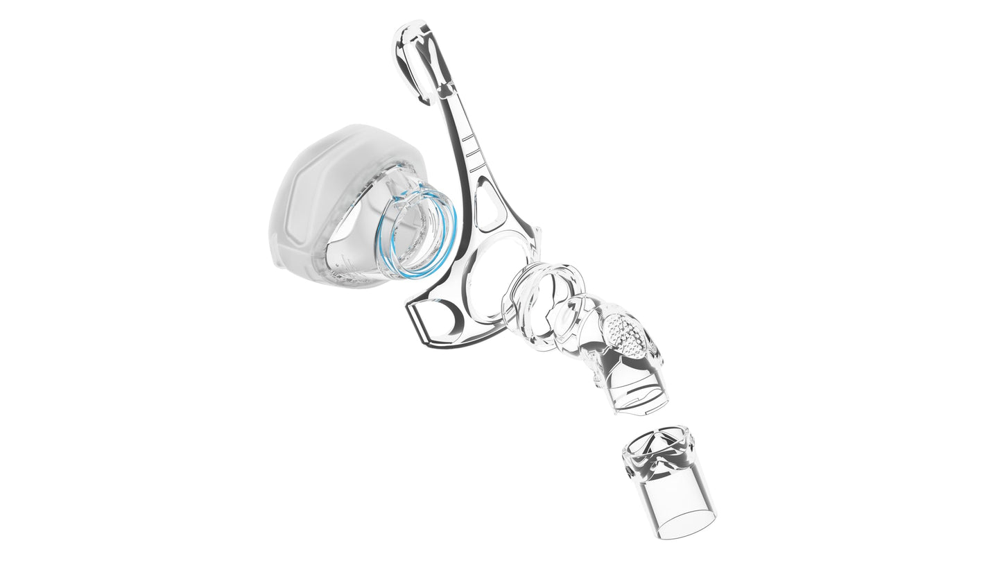 Roya Medical Replacement Kit for Eson 2 Mask, Medium Cushion + Frame + Clips, No Head Strap