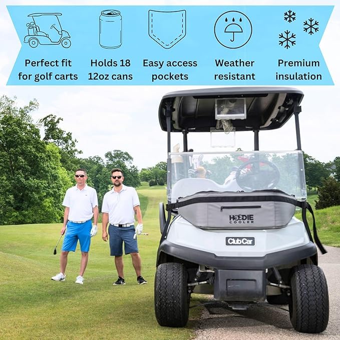 The Hoodie Cooler - Golf Cart Cooler Bag - Insulated Cooler Bag - Keep Drinks Ice Cold