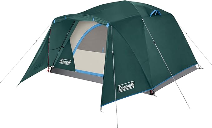 Coleman Skydome Tent with Full-Fly Weather Vestibule, Weatherproof 4/6 Person Tent Sets Up in 5 Minutes & Protects from Wa...
