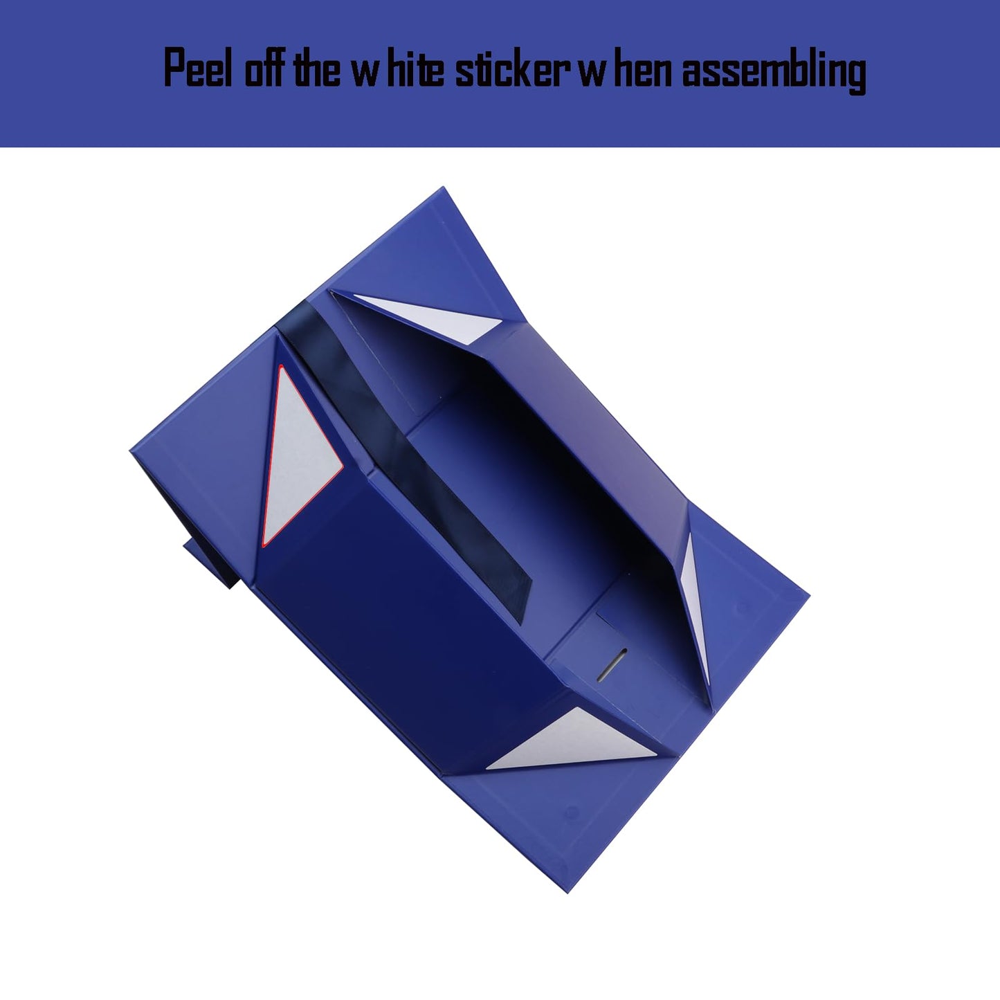 kaxilu Blue Gift Boxes with Ribbon Foldable Set of 5 Magnetic Gift Boxes for Luxury Presentations and Groomsmen Proposal, Glossy Finish,10.2x6.7x4.3 Inches