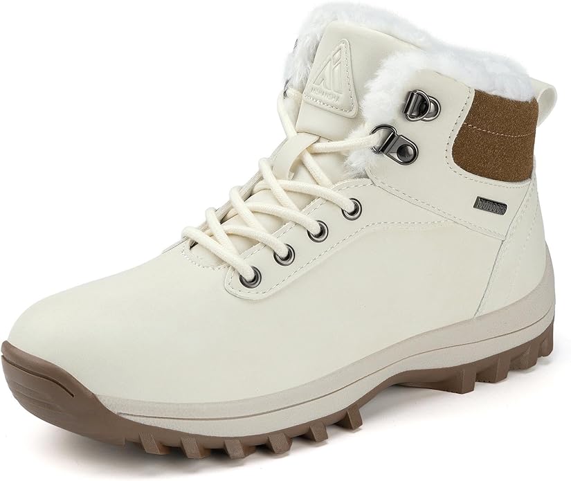 Mishansha Snow Boots for Women – Waterproof Winter Hiking Boots with Warm Fur Lining, Anti-Slip Sole, Insulated Outdoor Co...