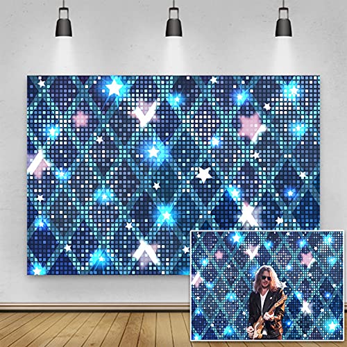 Yeele 7x5ft Neon Lights Backdrop Stage Live Show Discos Photography Background Stars Glitter Light Square Party Club Kids ...