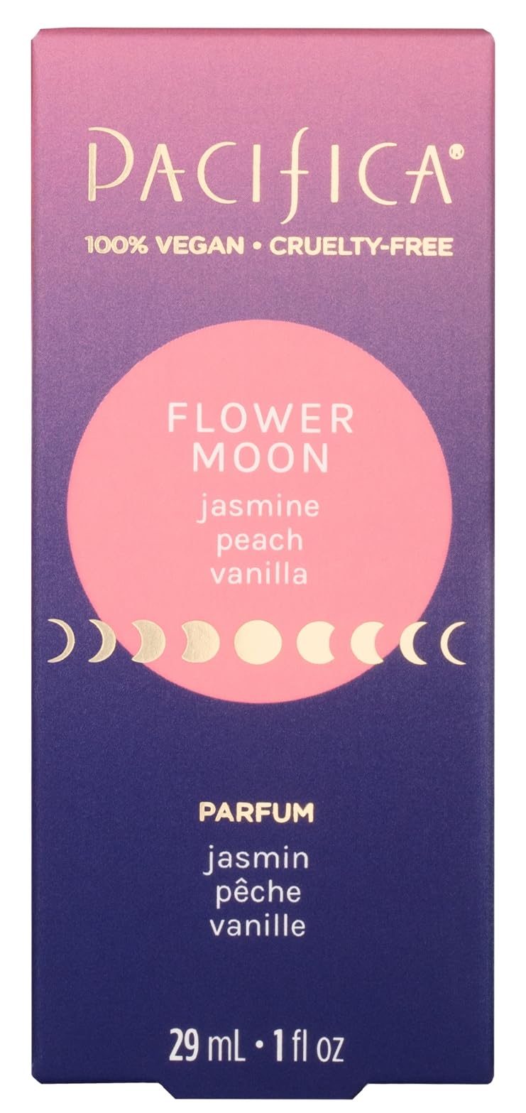 Pacifica Beauty Flower Moon Spray Perfume - Passion, Euphoria, Jasmine, Peach, Vanilla, Musk - Clean, Vegan, 1 fl oz
