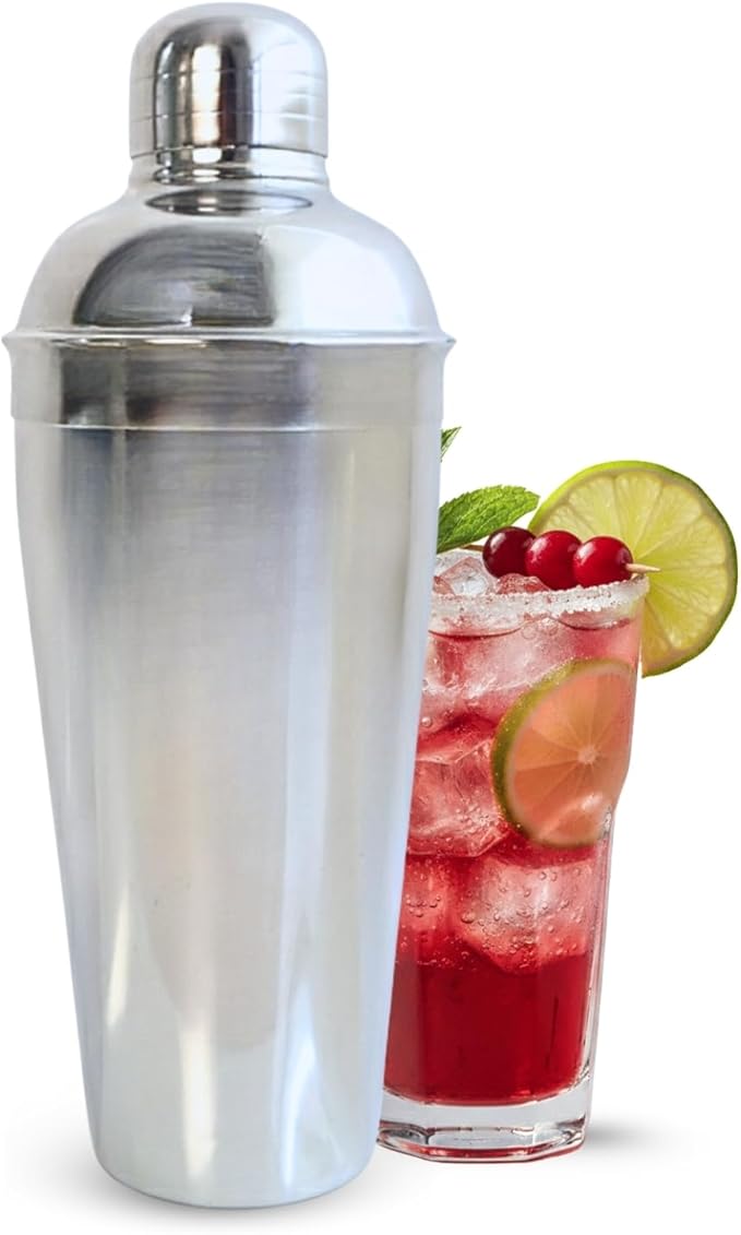 MAZDA Cocktail Shaker, 25oz Martini Shaker, Drink Bottle with Built-in Strainer, Bartender Professional Stainless Steel Ma...