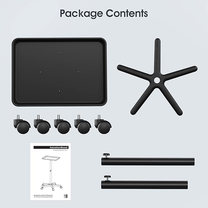Premium Aluminum Salon Trolley Tattoo Mayo Instrument Rolling Tray Silver Salon Station with Wheels for Barber SPA Tattoo Clinic